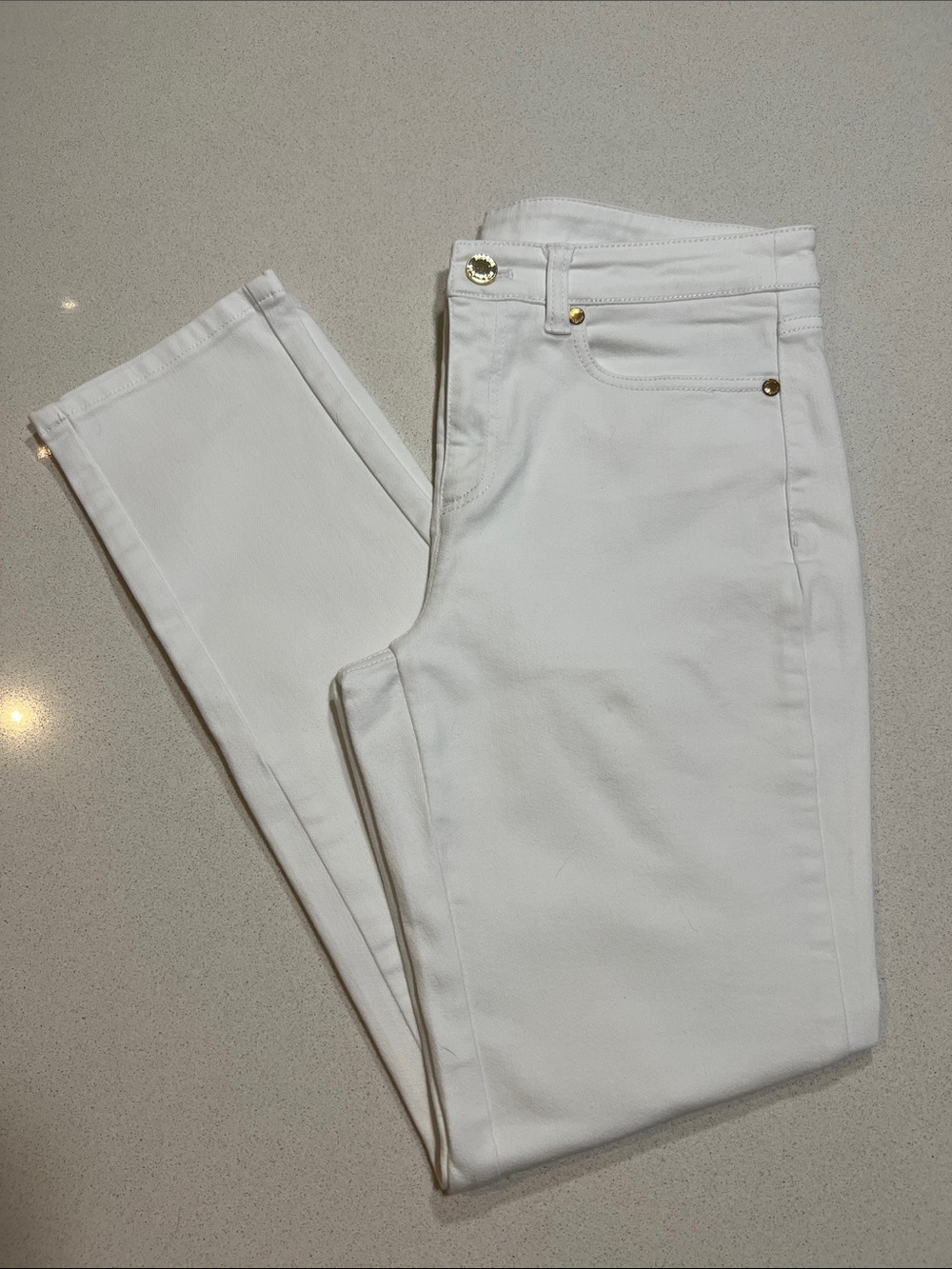 Brooks Brothers White Denim Ankle Jean Size 6. Like New. - Picture 6 of 10